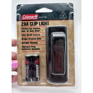 Coleman 2AA Clip Light Auto Visor Pocket Belt Vintage